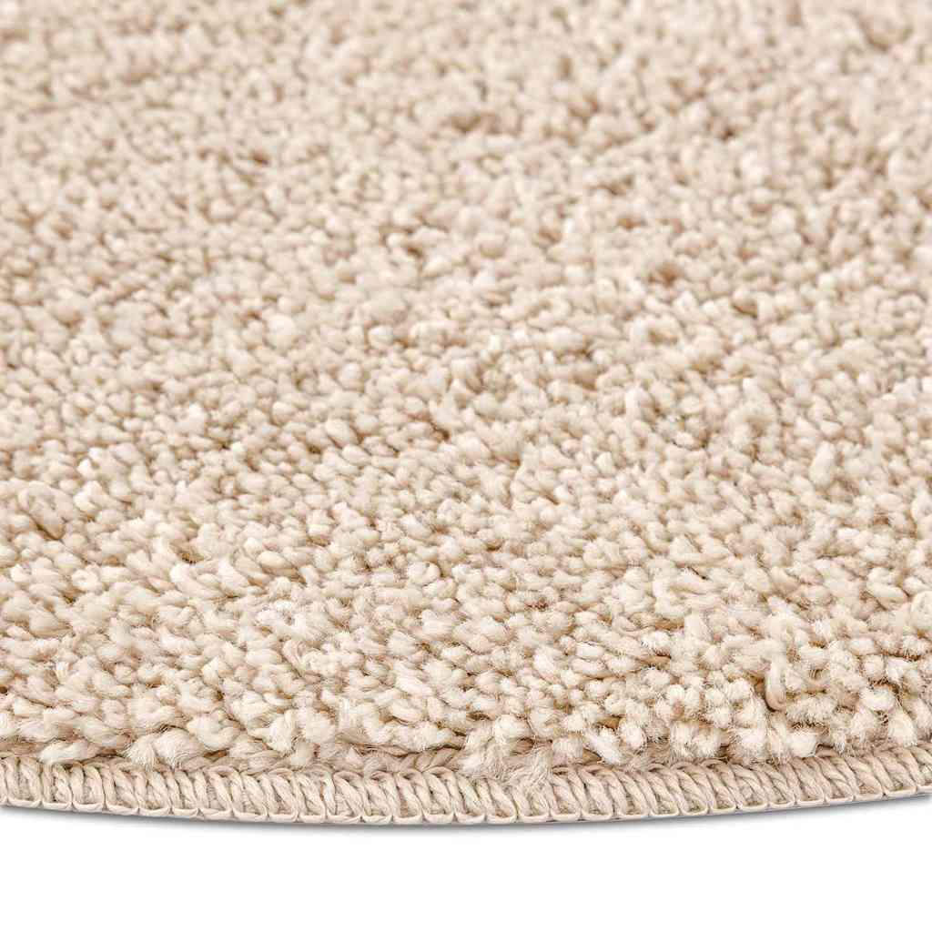 Anti-slip Shaggy Rug Cream 120 x 120 cm PP