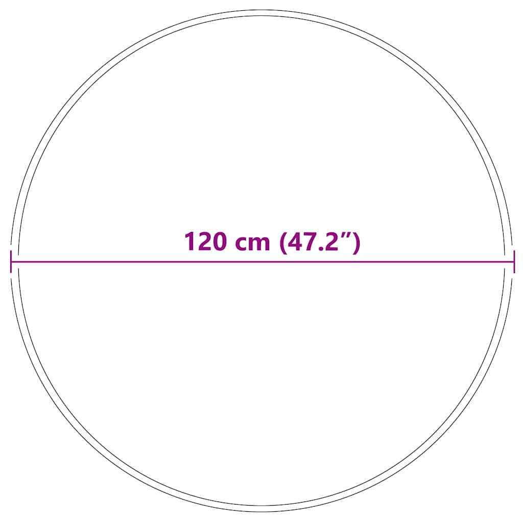 Anti-slip Shaggy Rug Cream 120 x 120 cm PP
