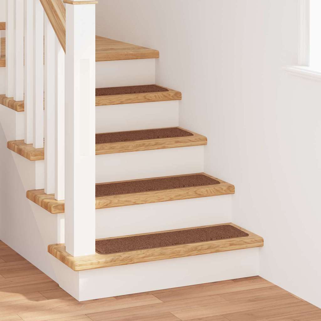 Anti-slip Stair Mats Latex backing 15 pcs Yellow 75 x 20 cm PP