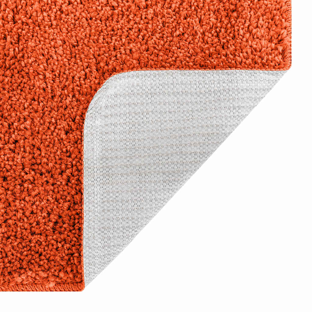 Anti-slip Bath Mat with Toilet Cut Orange 50 x 50 cm PP
