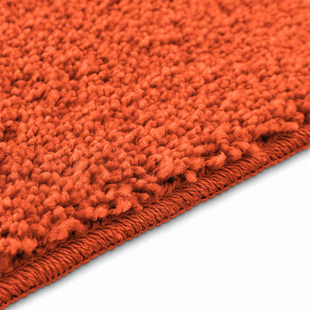 Anti-slip Bath Mat with Toilet Cut Orange 50 x 50 cm PP