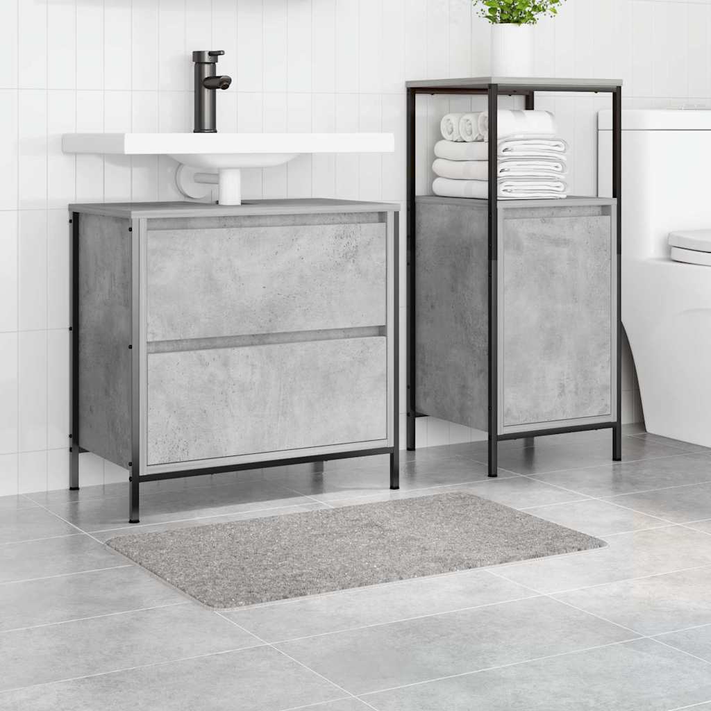 Anti-slip Bath Mat Grey 50 x 80 cm PP