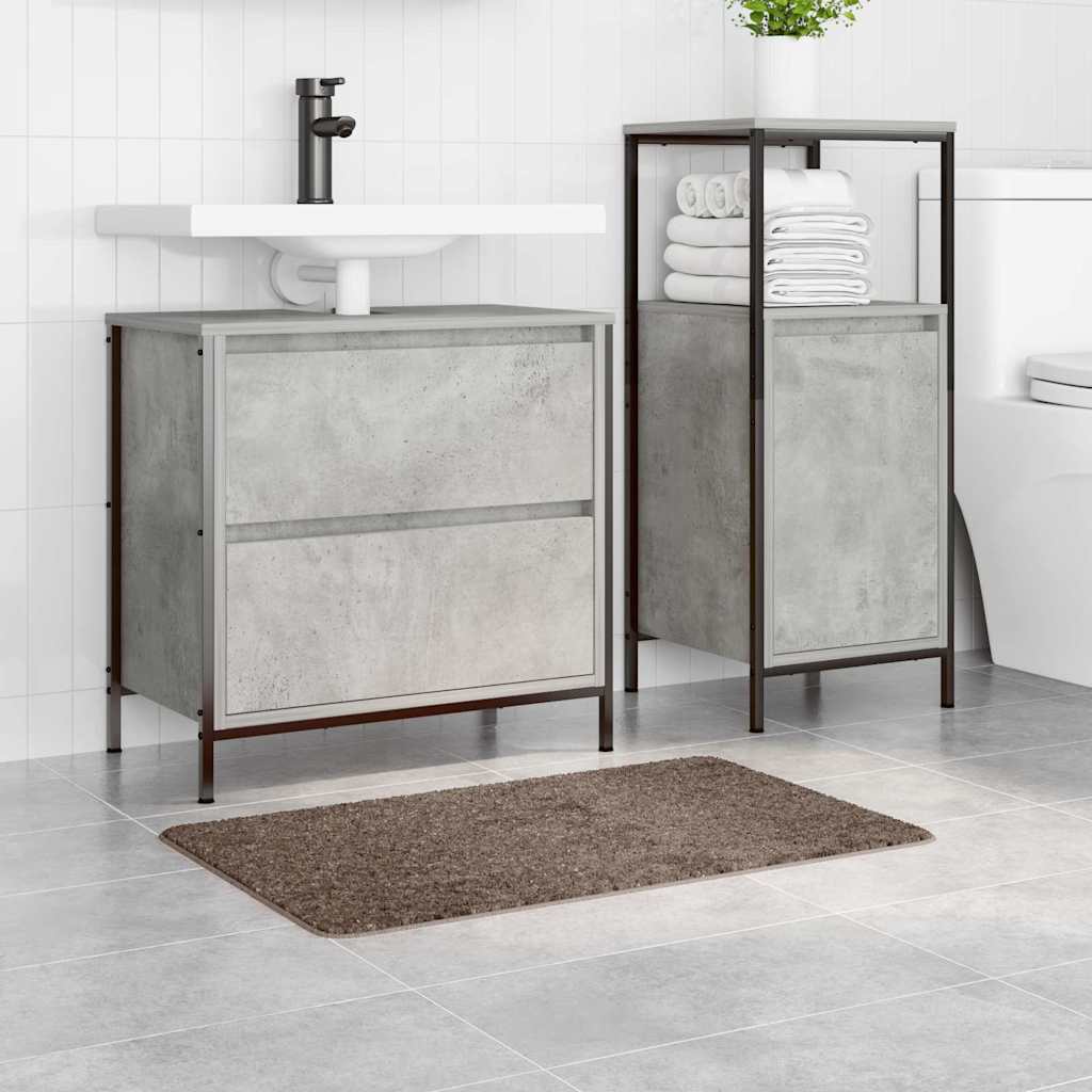 Anti-slip Bath Mat Brown 50 x 80 cm PP