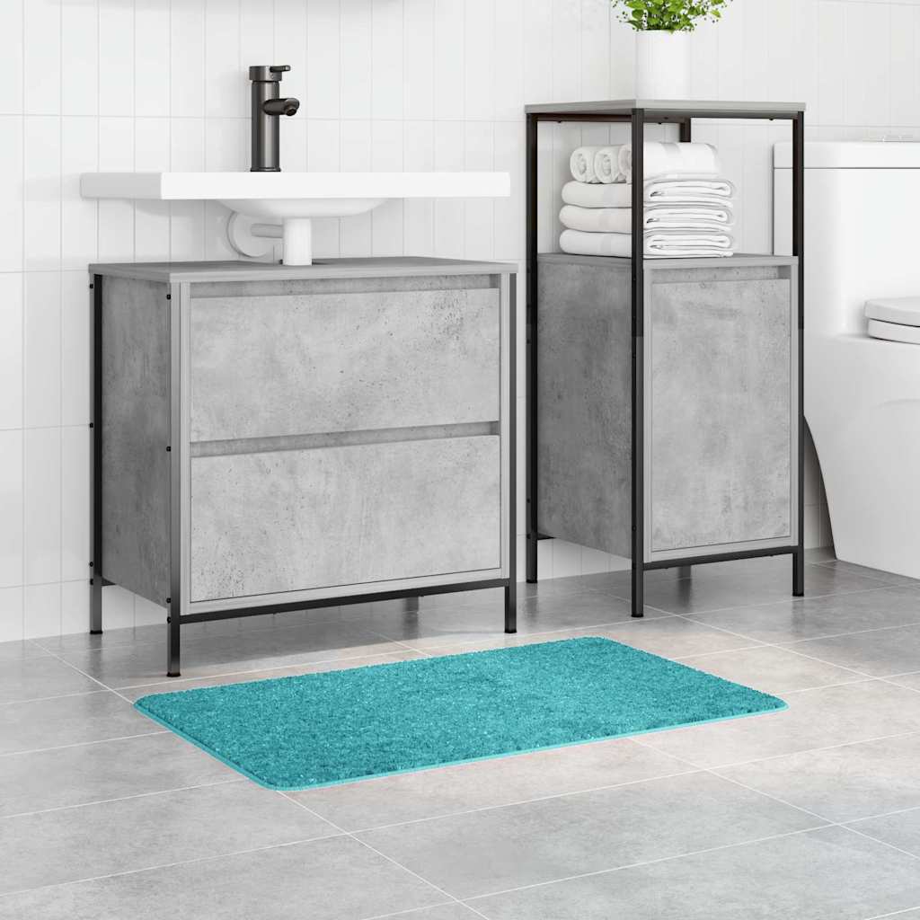 Anti-slip Bath Mat Turquoise 50 x 80 cm PP