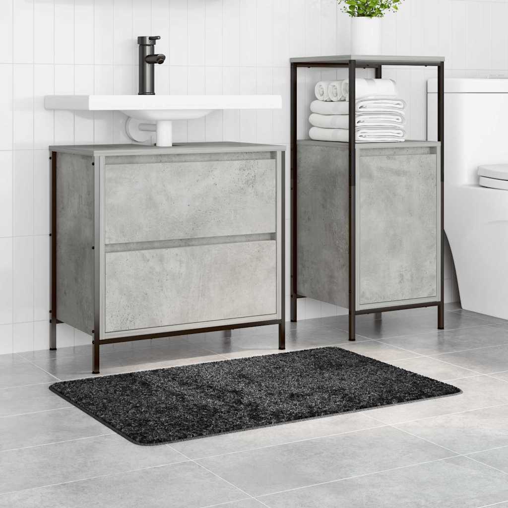 Anti-slip Bath Mat Dark grey 60 x 90 cm PP