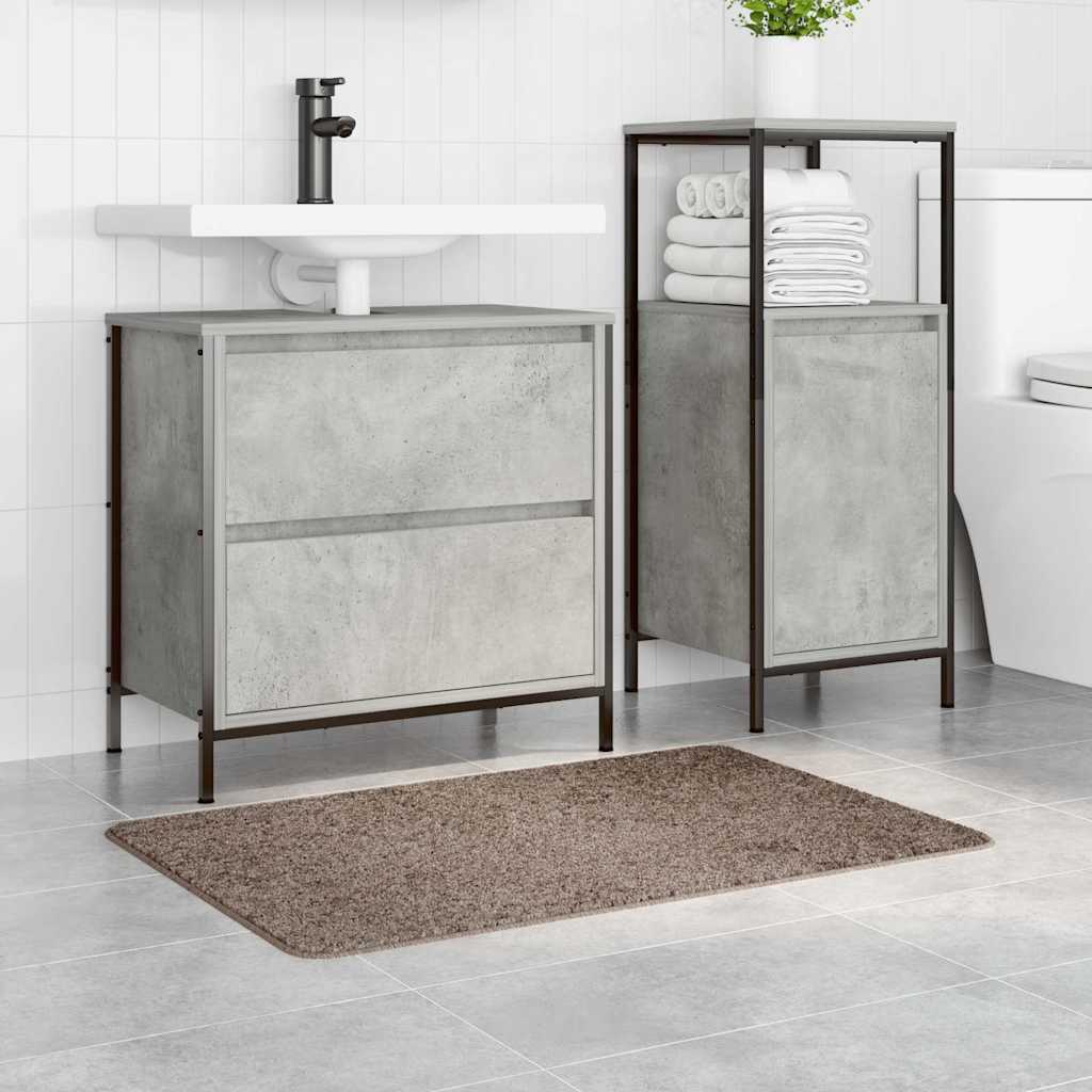 Anti-slip Bath Mat Brown 60 x 90 cm PP
