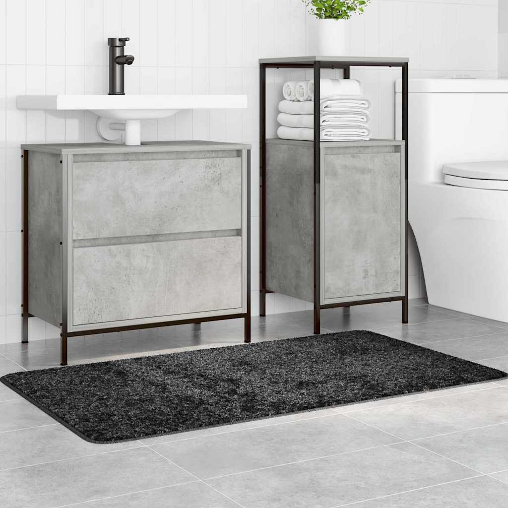 Anti-slip Bath Mat Dark Grey 70 x 120 cm PP