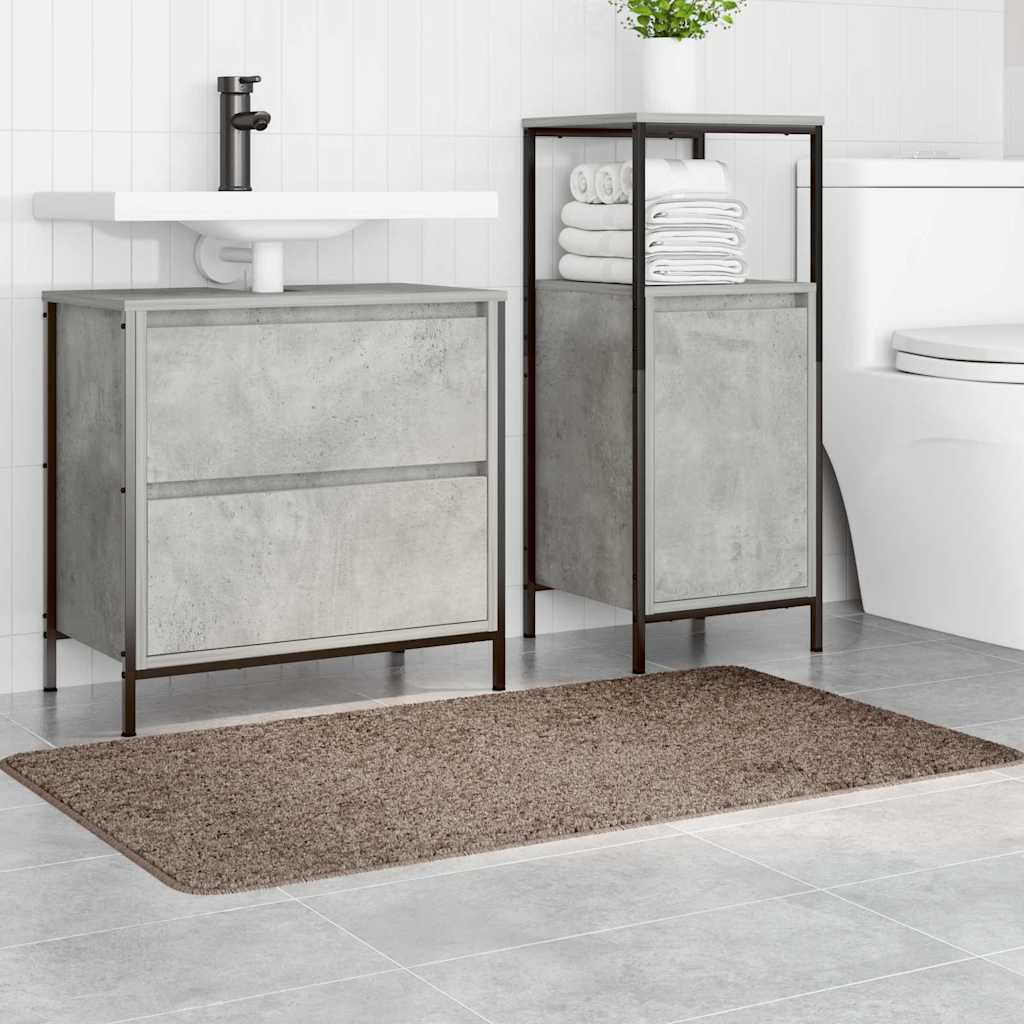 Anti-slip Bath Mat Brown 70 x 120 cm PP