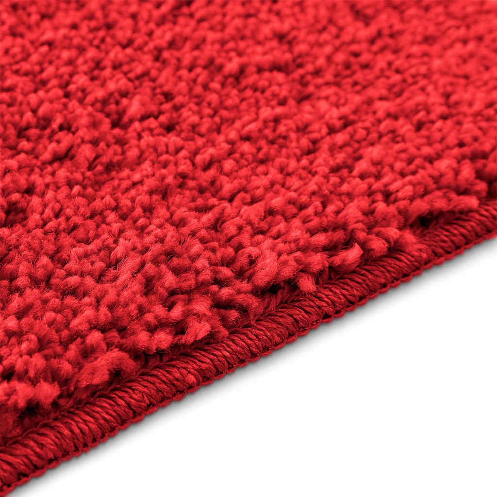 Anti-slip Bath Mat Set 2 pcs Red PP