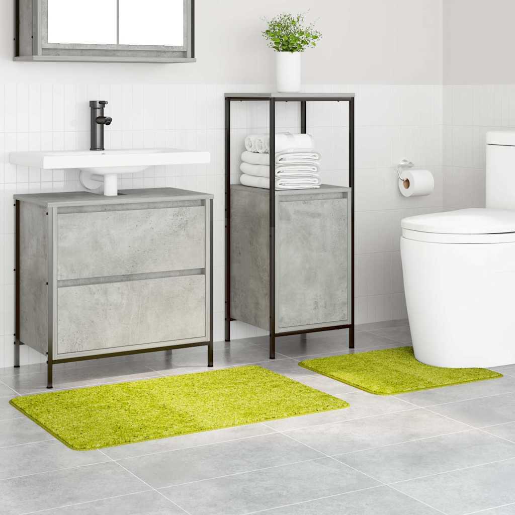 Anti-slip Bath Mat Set 2 pcs Green PP