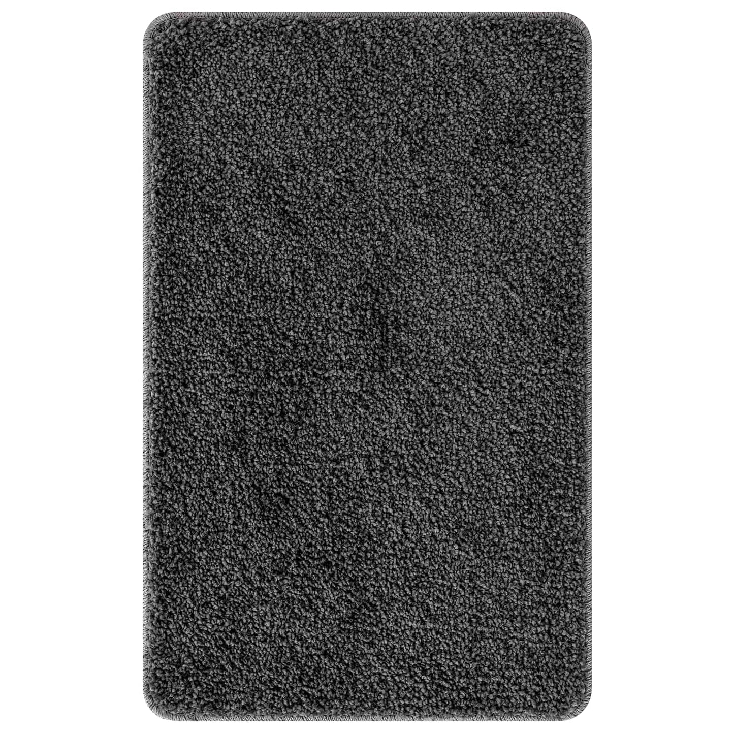 Anti-slip Bath Mat Set 3 pcs Dark grey PP