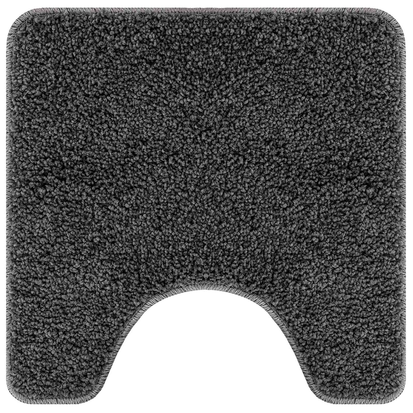 Anti-slip Bath Mat Set 3 pcs Dark grey PP