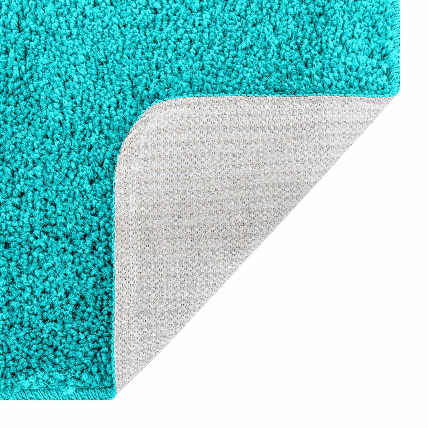 Anti-slip Bath Mat Set 3 pcs Turquoise PP