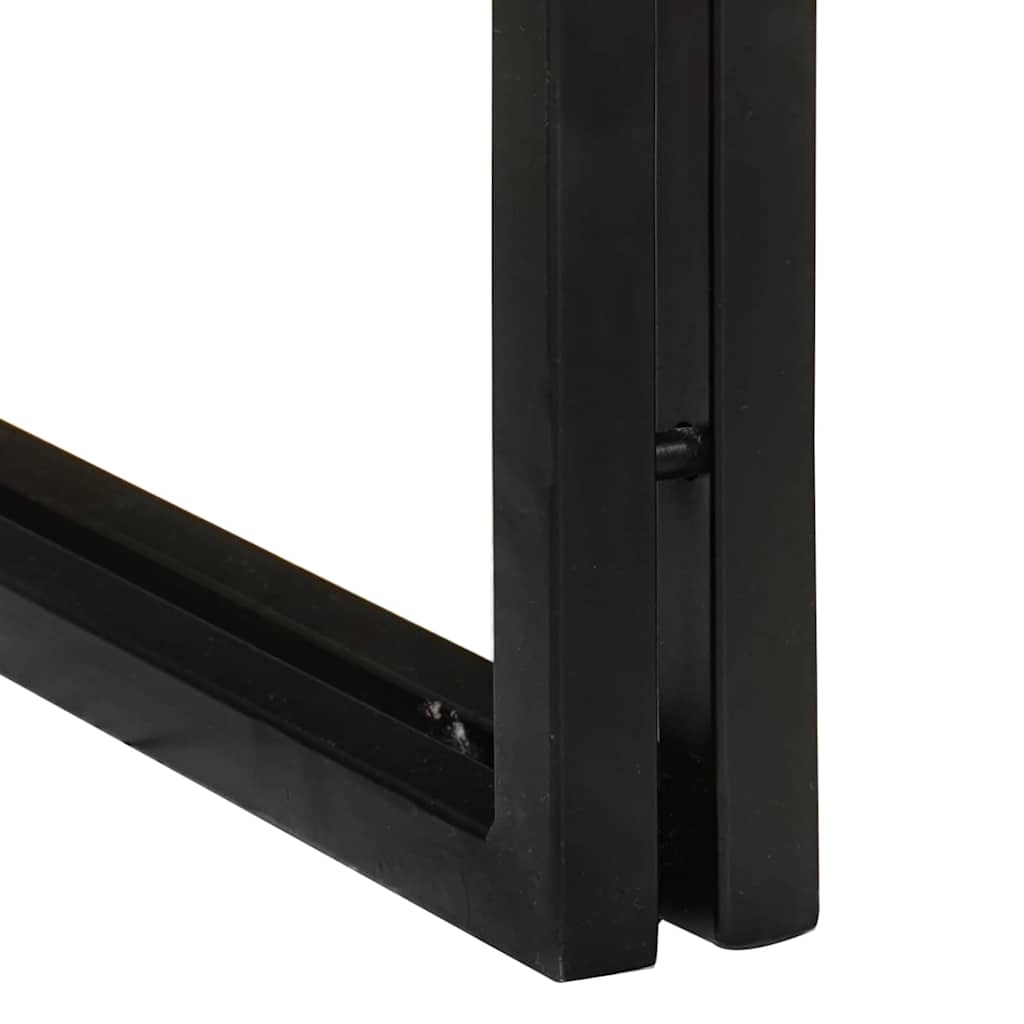 Nesting Table 3 pcs Brown and Black Solid Mango Wood and Metal