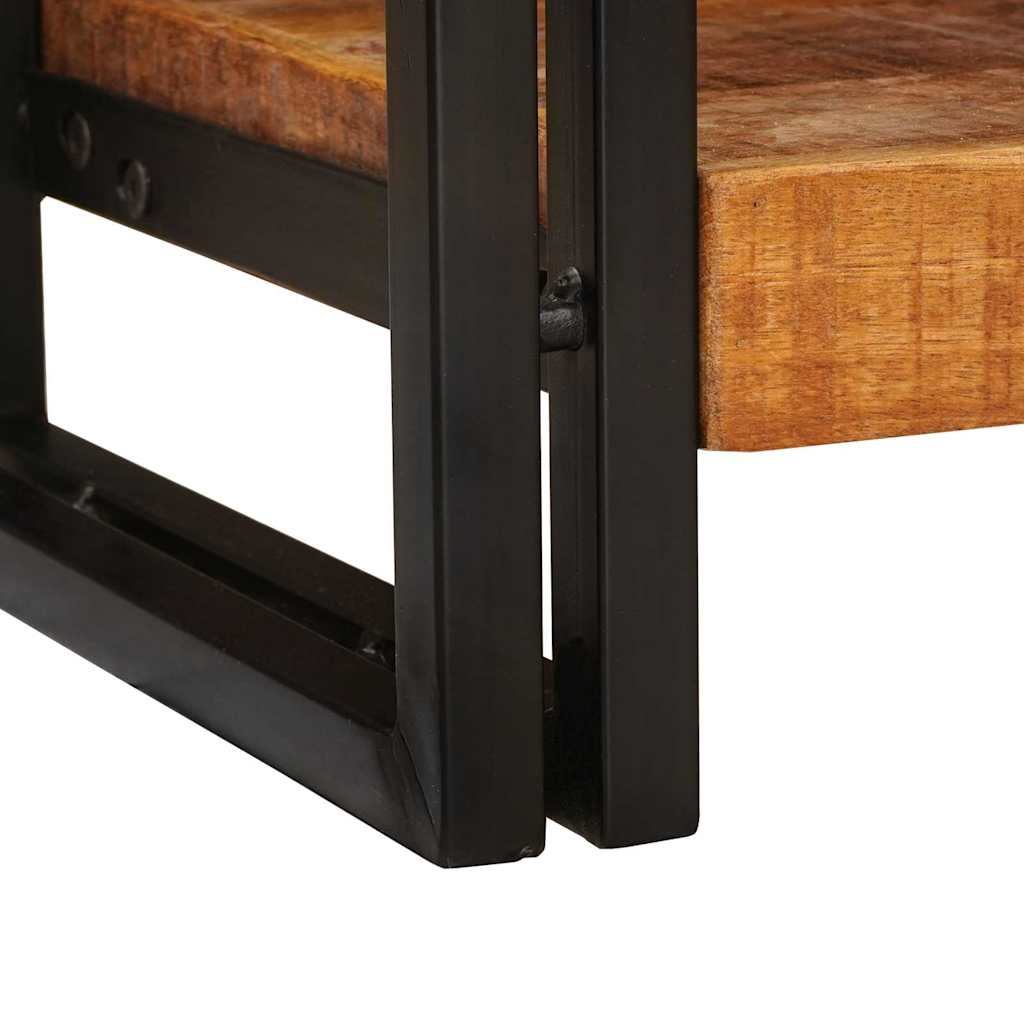 Console Table with Shelf Brown 90 x 33 x 75 cm Solid Mango Wood