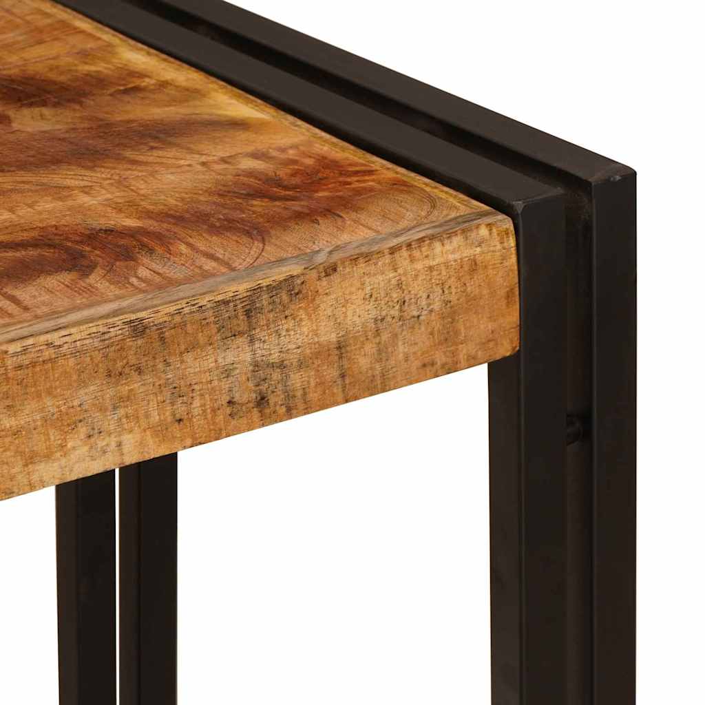 Console Table with Shelf Brown 90 x 33 x 75 cm Solid Mango Wood