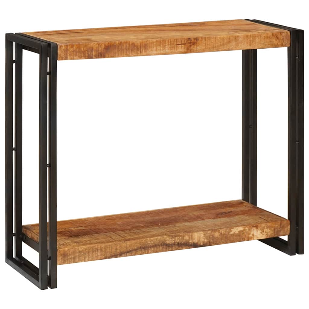 Console Table with Shelf Brown 90 x 33 x 75 cm Solid Mango Wood
