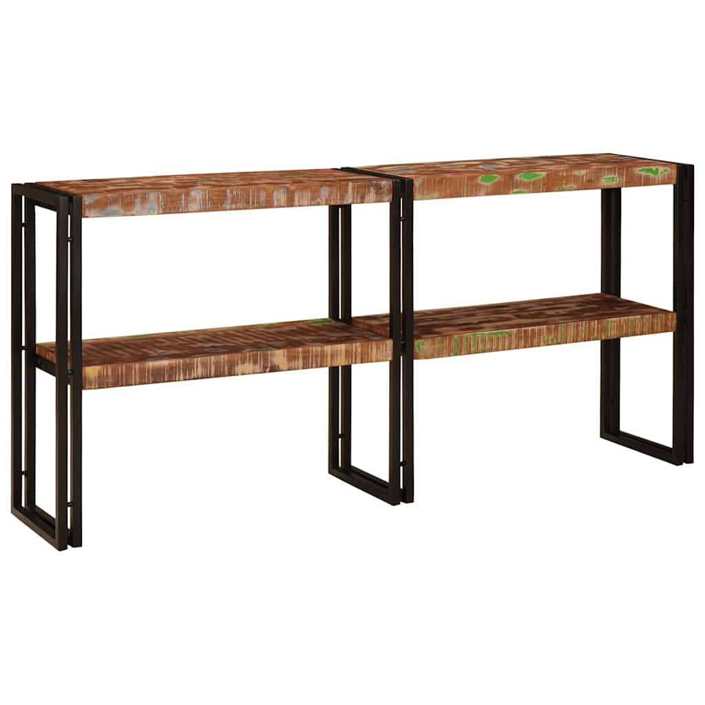 Console Table Multicolour 160 x 33 x 75 cm Solid Reclaim Wood