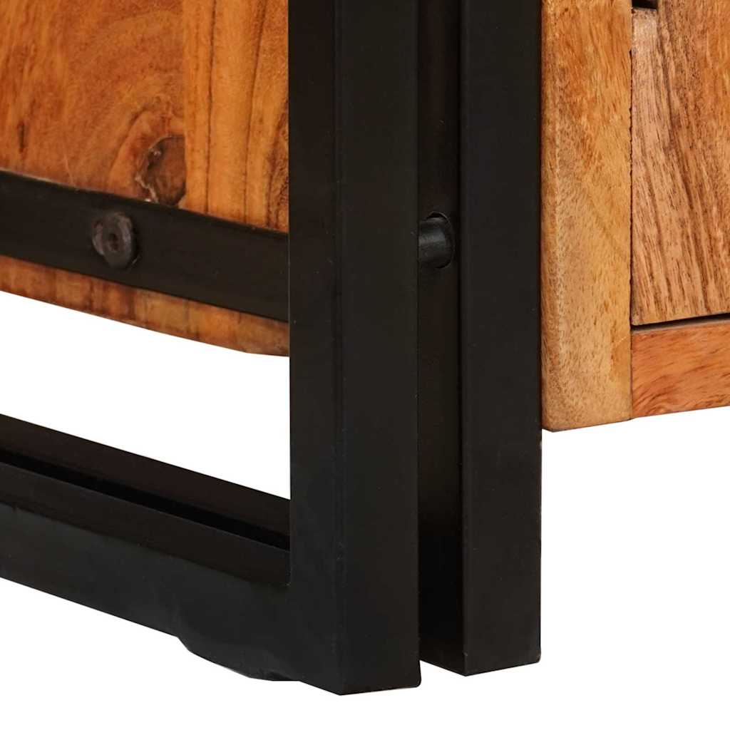TV Cabinet with Shelf Brown 120 x 33 x 50 cm Solid acacia wood
