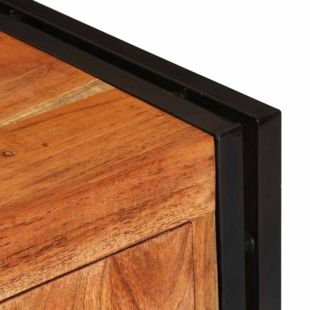 TV Cabinet with Shelf Brown 120 x 33 x 50 cm Solid acacia wood