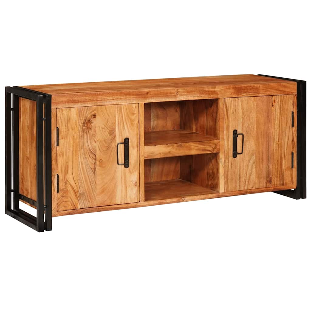 TV Cabinet with Shelf Brown 120 x 33 x 50 cm Solid acacia wood