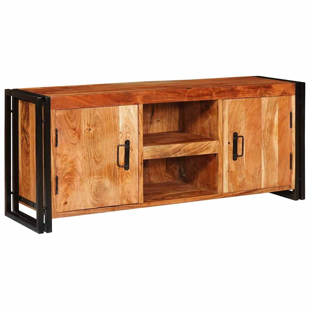 TV Cabinet with Shelf Brown 120 x 33 x 50 cm Solid acacia wood