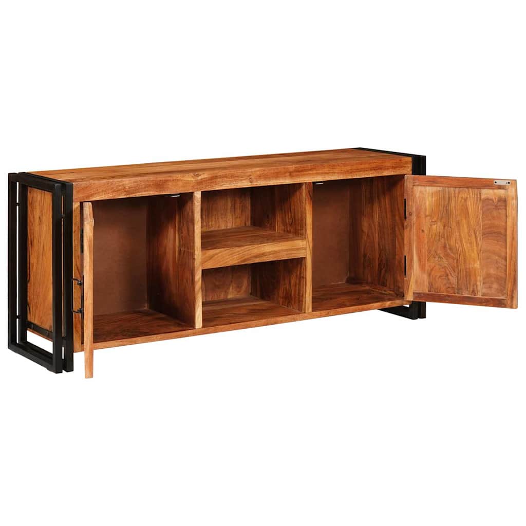 TV Cabinet with Shelf Brown 120 x 33 x 50 cm Solid acacia wood