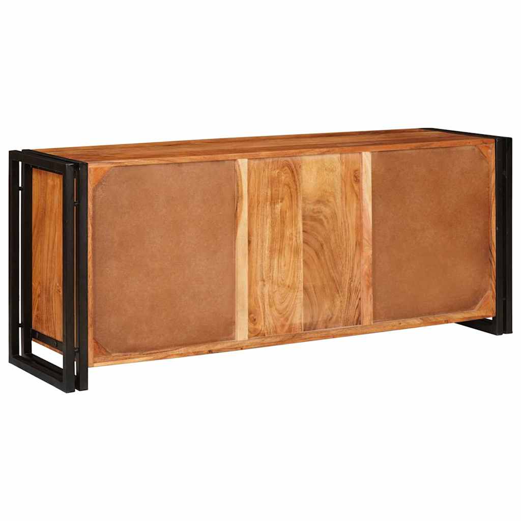 TV Cabinet with Shelf Brown 120 x 33 x 50 cm Solid acacia wood