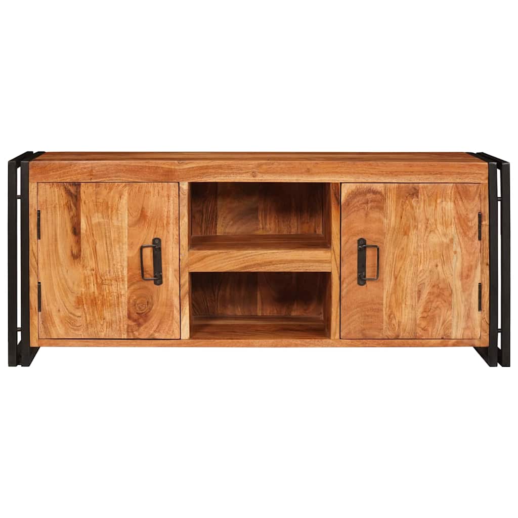 TV Cabinet with Shelf Brown 120 x 33 x 50 cm Solid acacia wood