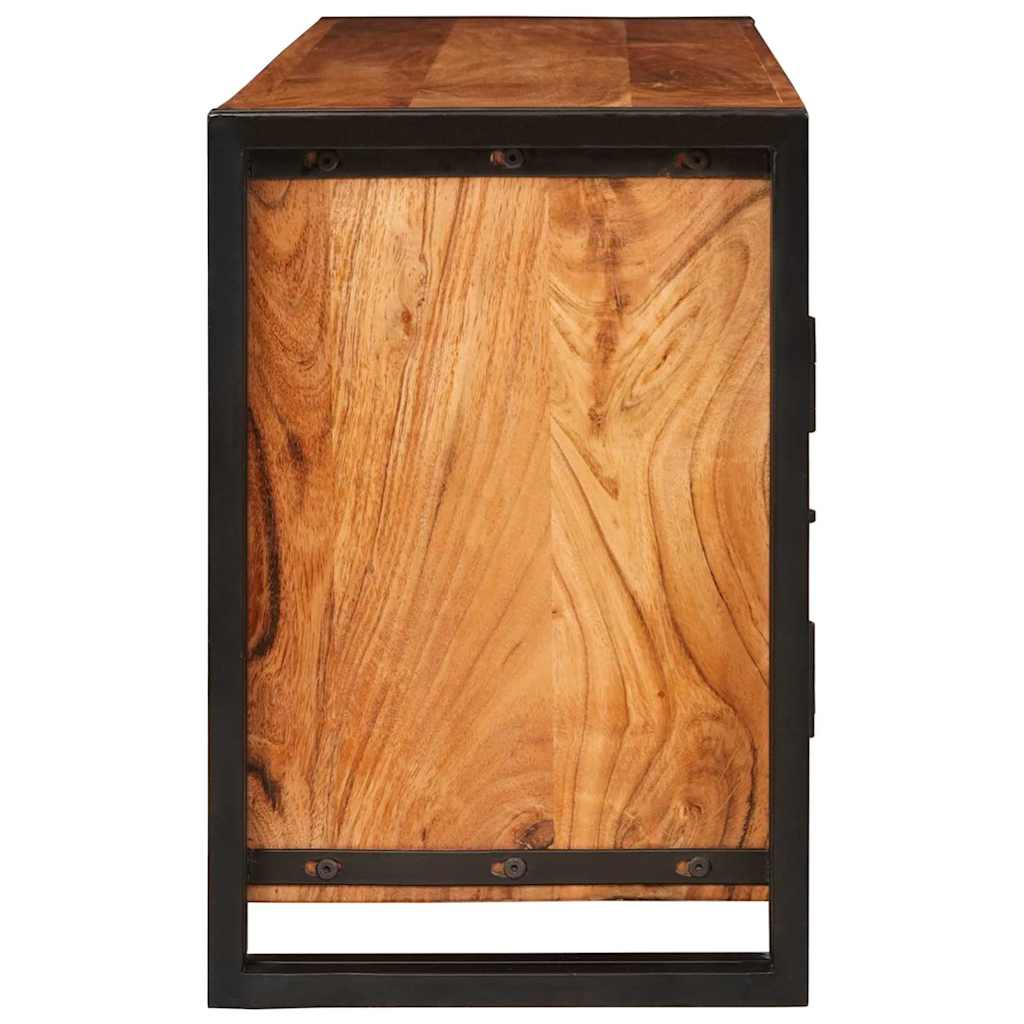 TV Cabinet with Shelf Brown 120 x 33 x 50 cm Solid acacia wood