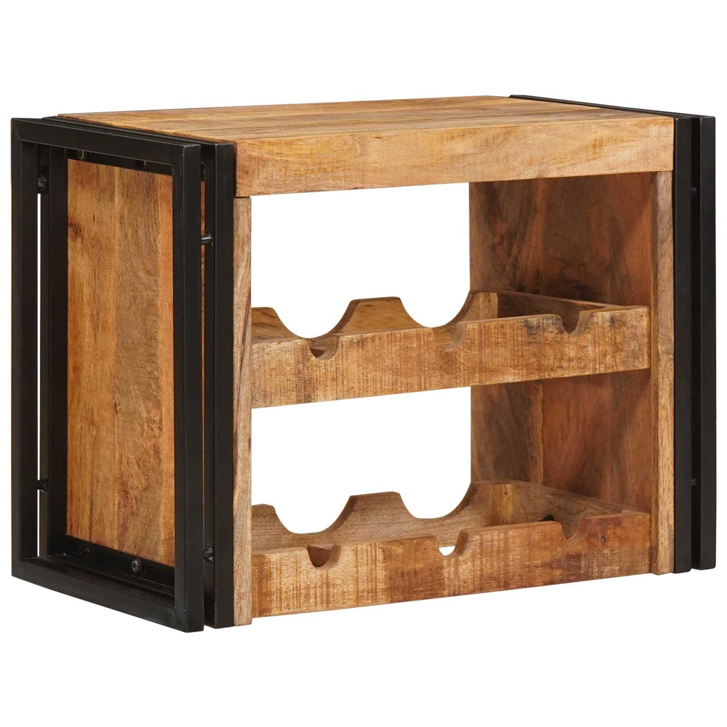 Wine Rack Brown 60 x 45 x 33 cm Solid Rough Mango Wood