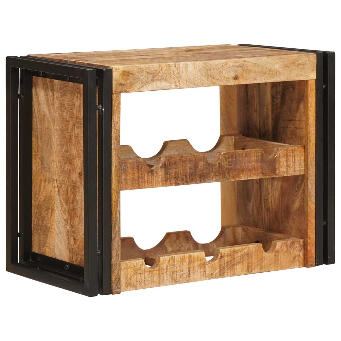 Wine Rack Brown 60 x 45 x 33 cm Solid Rough Mango Wood