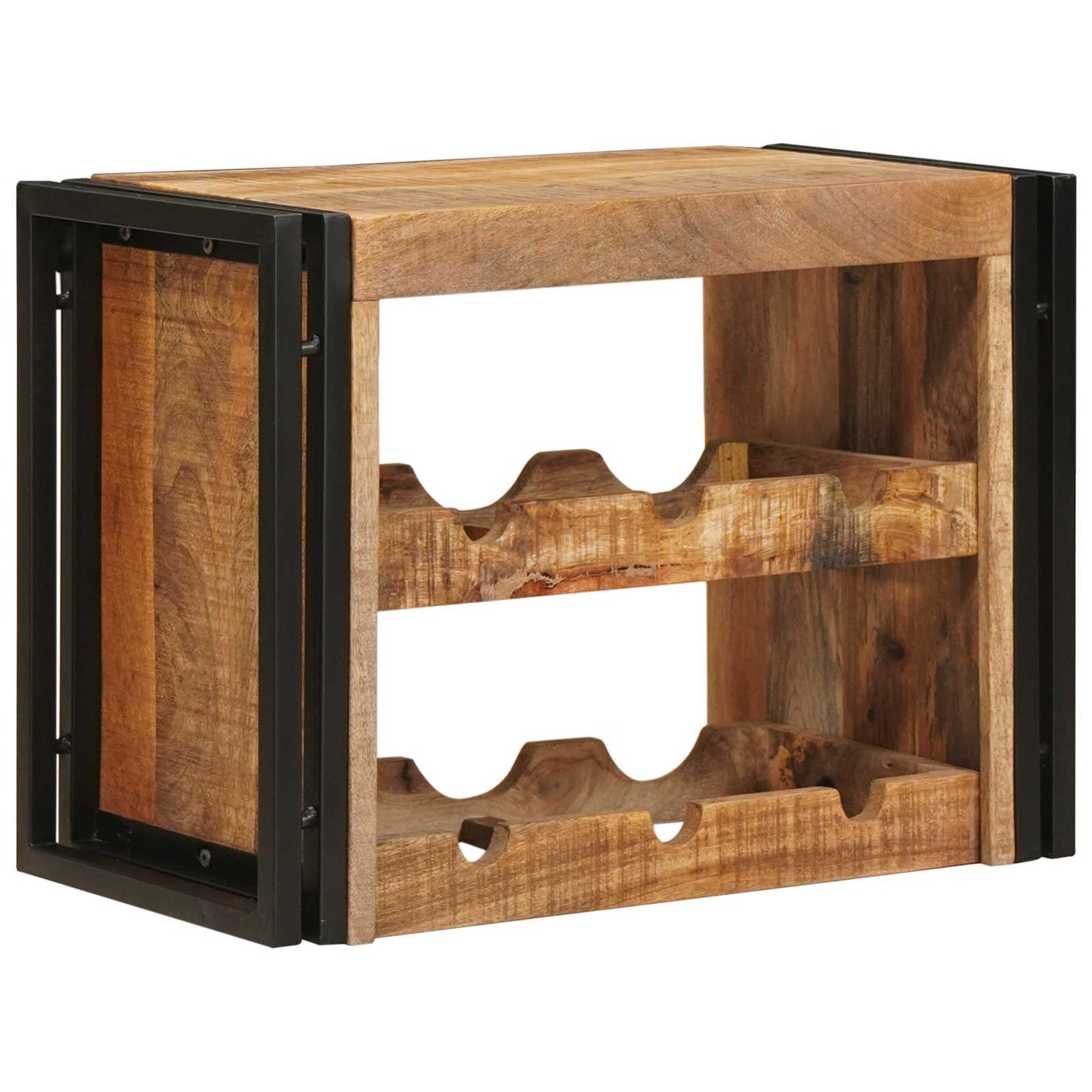Wine Rack Brown 60 x 45 x 33 cm Solid Rough Mango Wood
