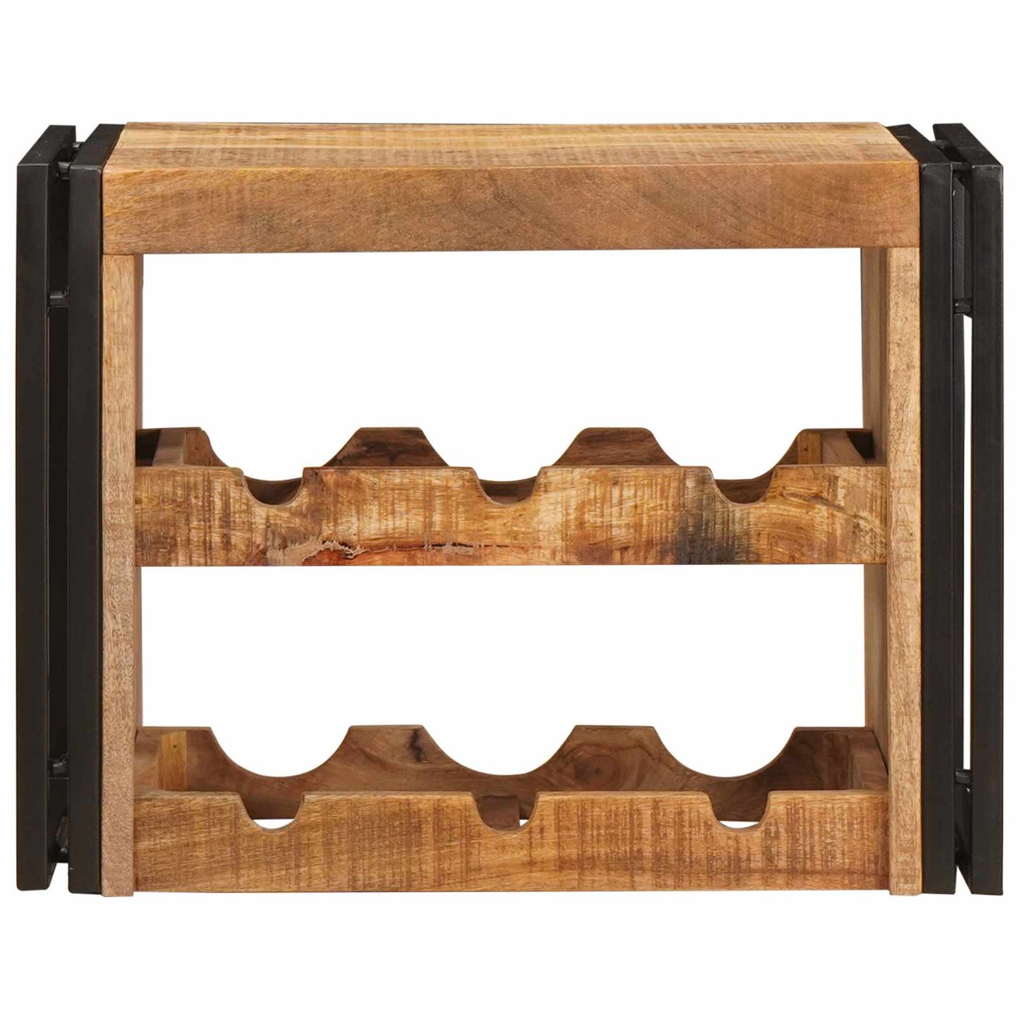 Wine Rack Brown 60 x 45 x 33 cm Solid Rough Mango Wood