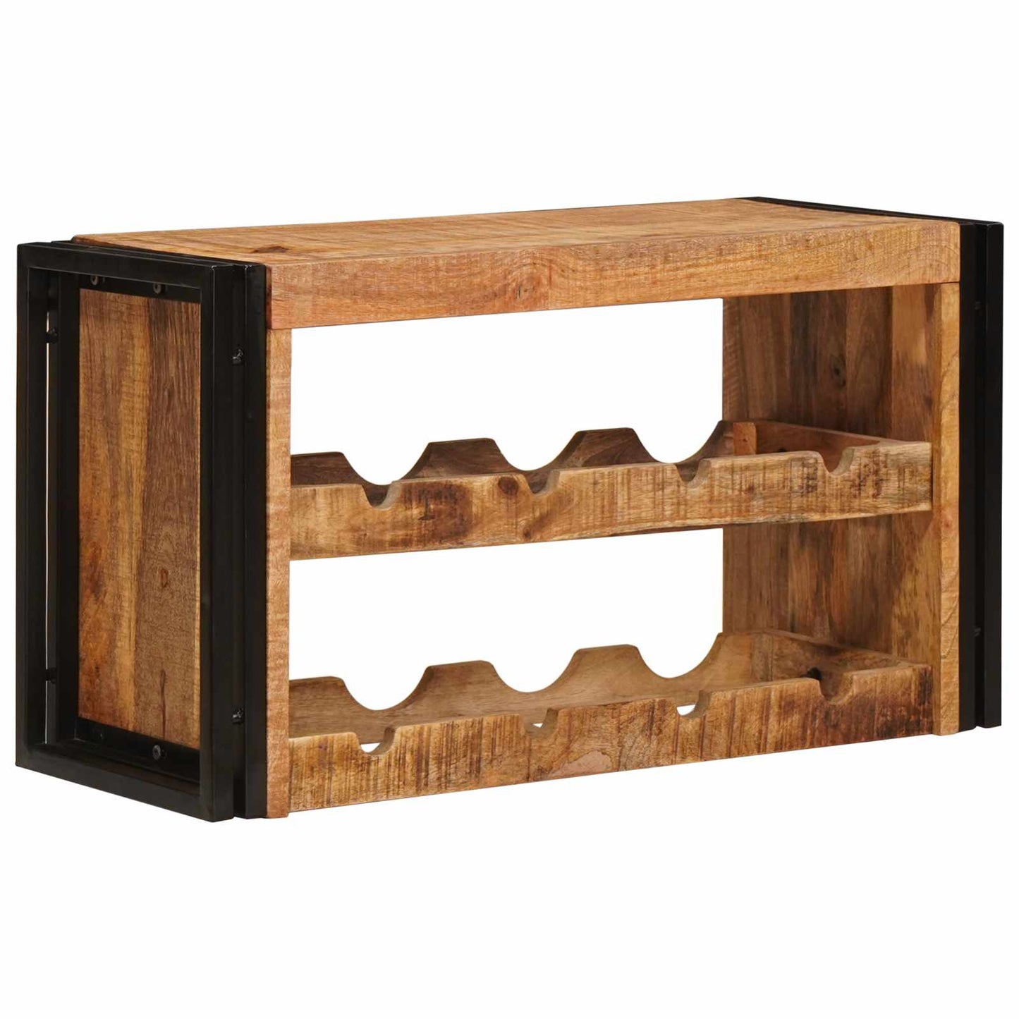 Wine Rack Brown 80 x 45 x 33 cm Solid Rough Mango Wood
