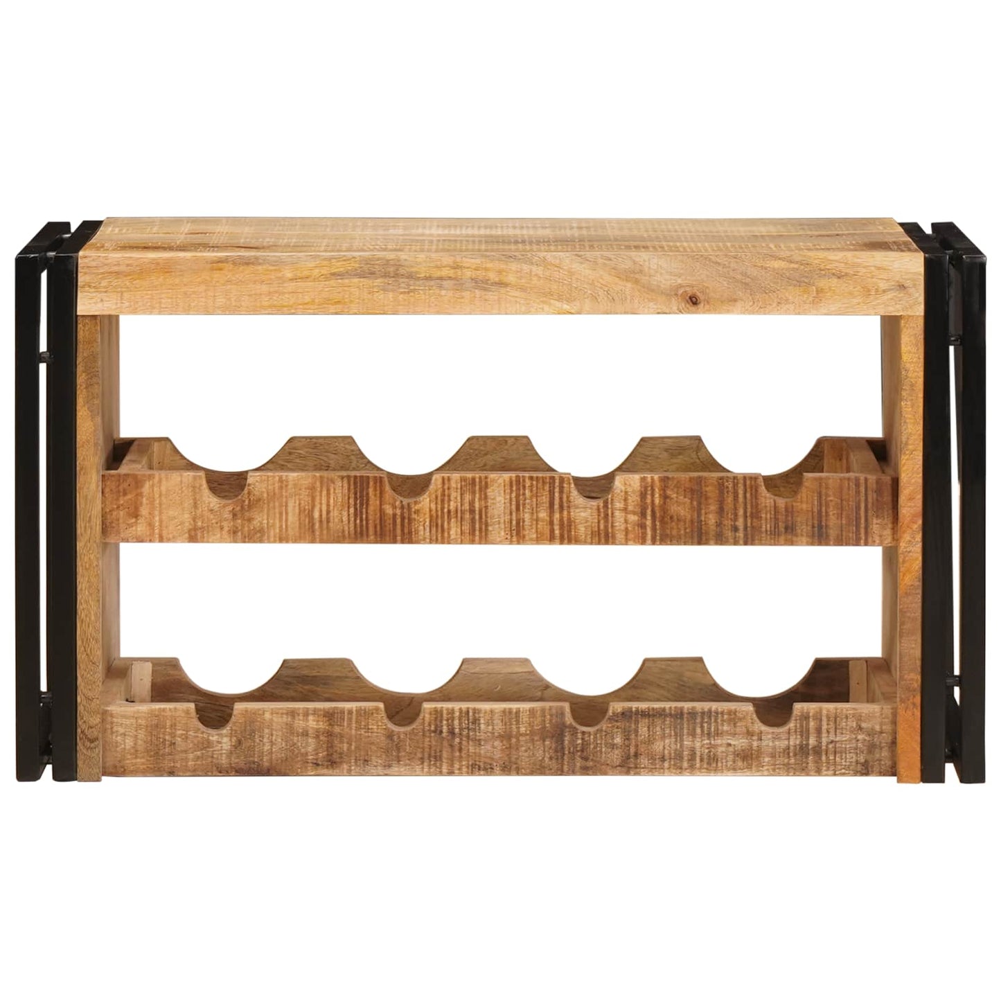 Wine Rack Brown 80 x 45 x 33 cm Solid Rough Mango Wood
