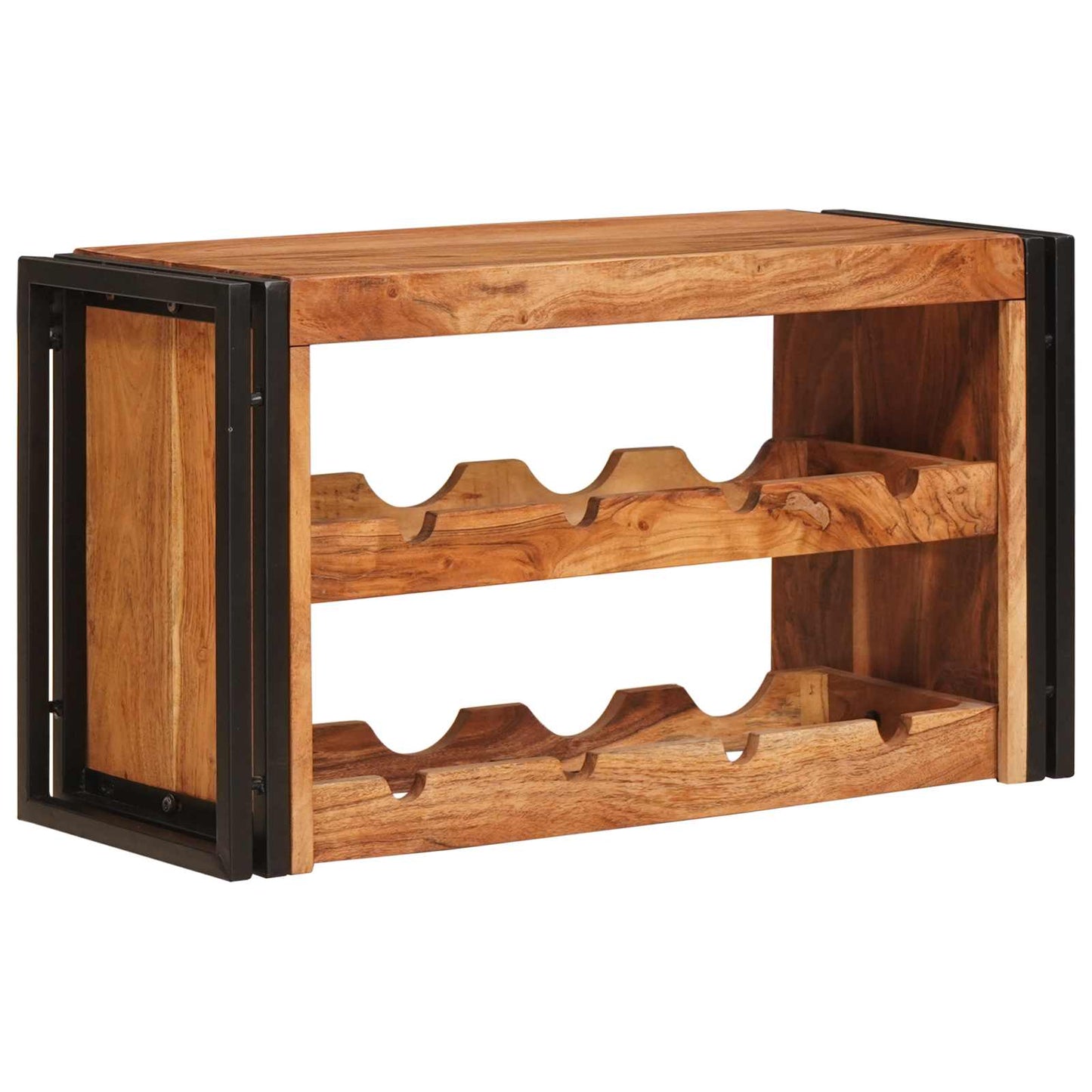 Wine Rack Brown 80 x 45 x 33 cm Solid Acacia Wood