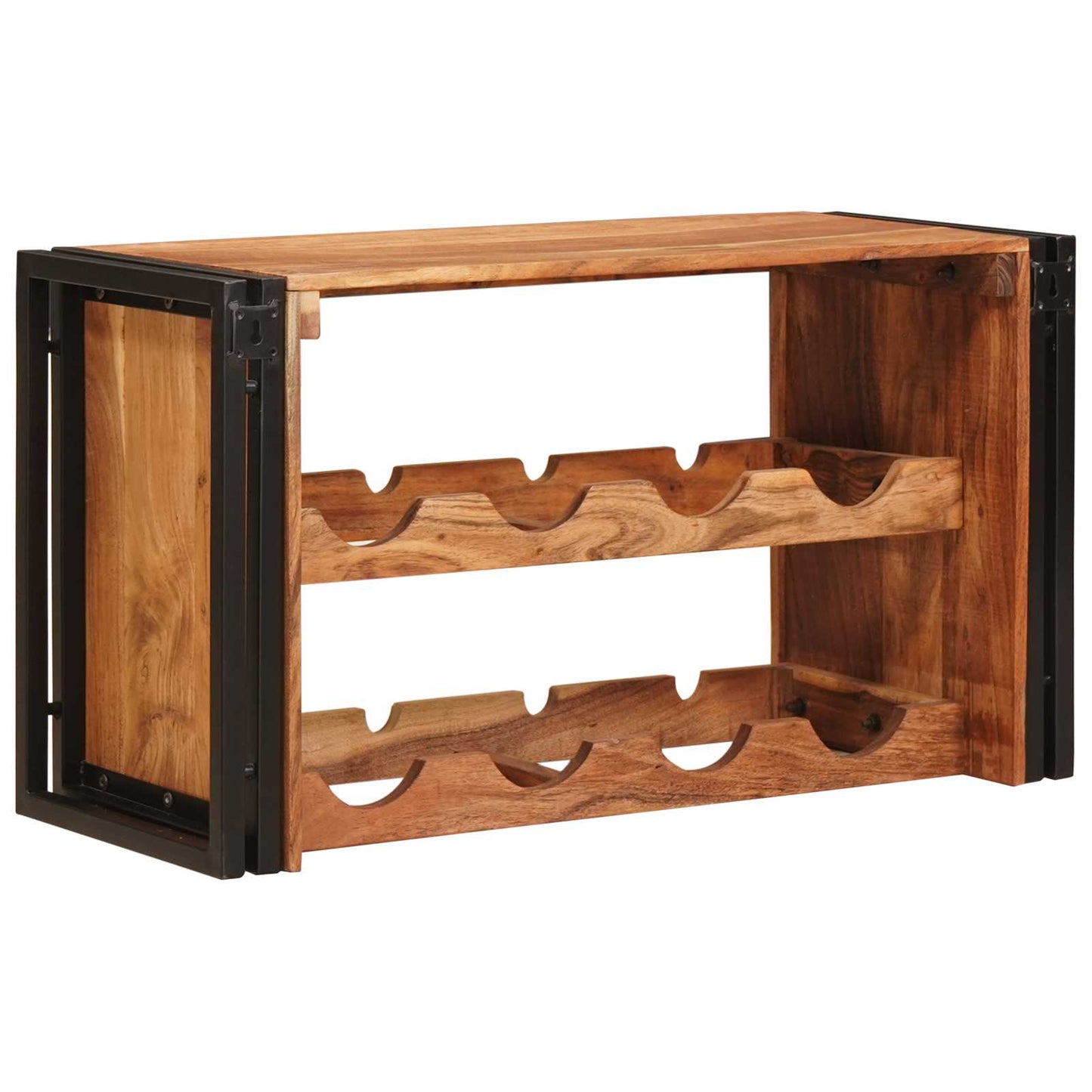 Wine Rack Brown 80 x 45 x 33 cm Solid Acacia Wood