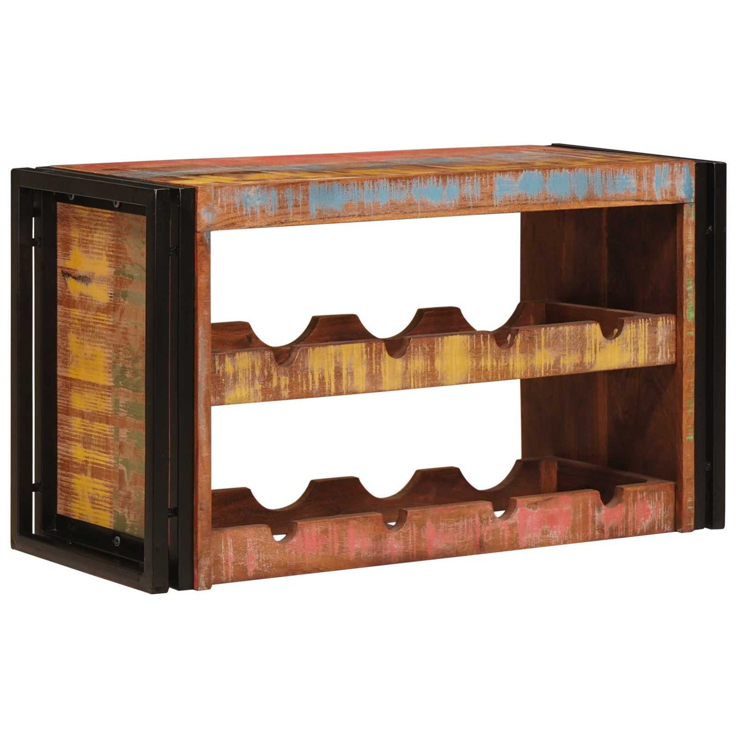 Wine Rack Brown 80 x 45 x 33 cm Solid Reclaimed Wood