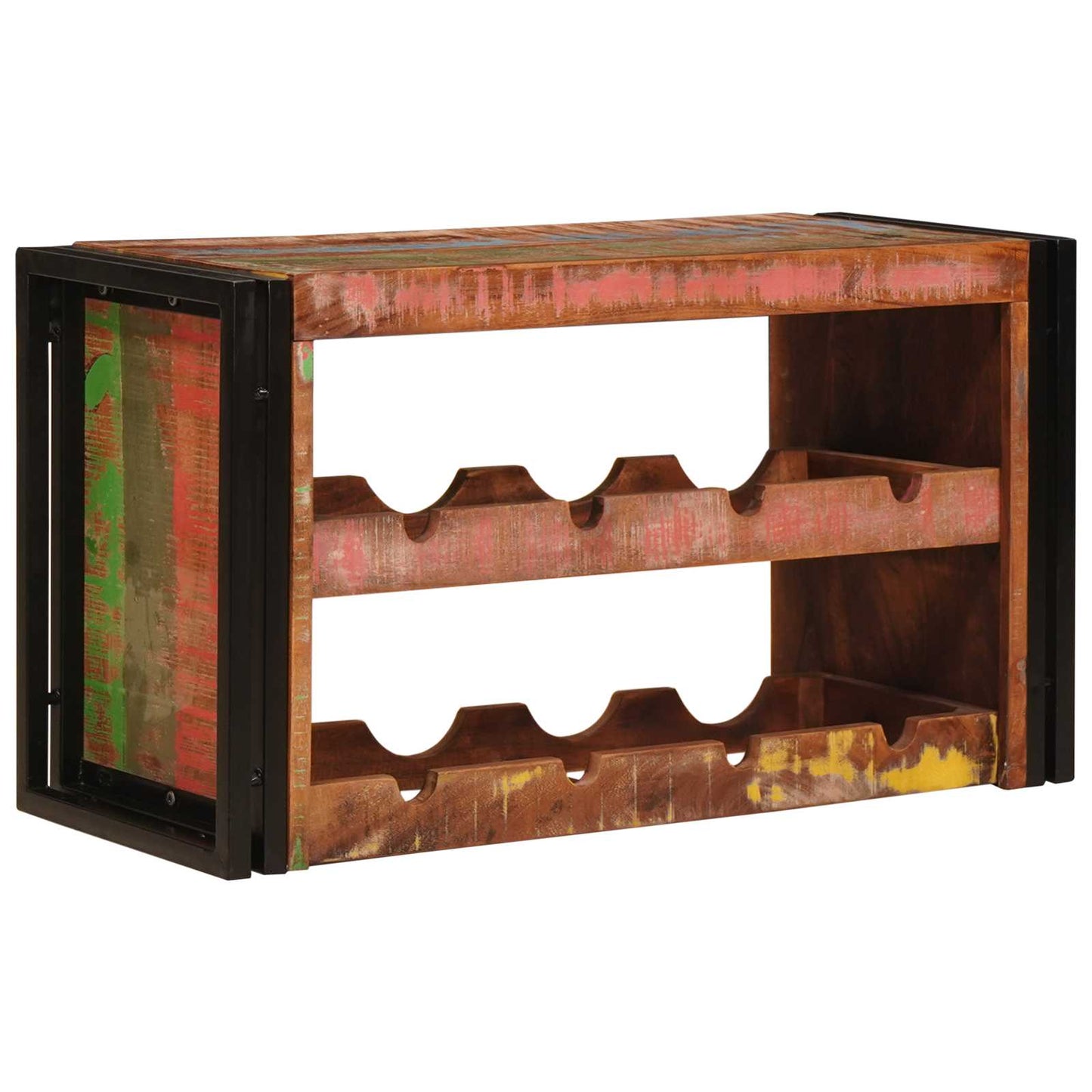 Wine Rack Brown 80 x 45 x 33 cm Solid Reclaimed Wood