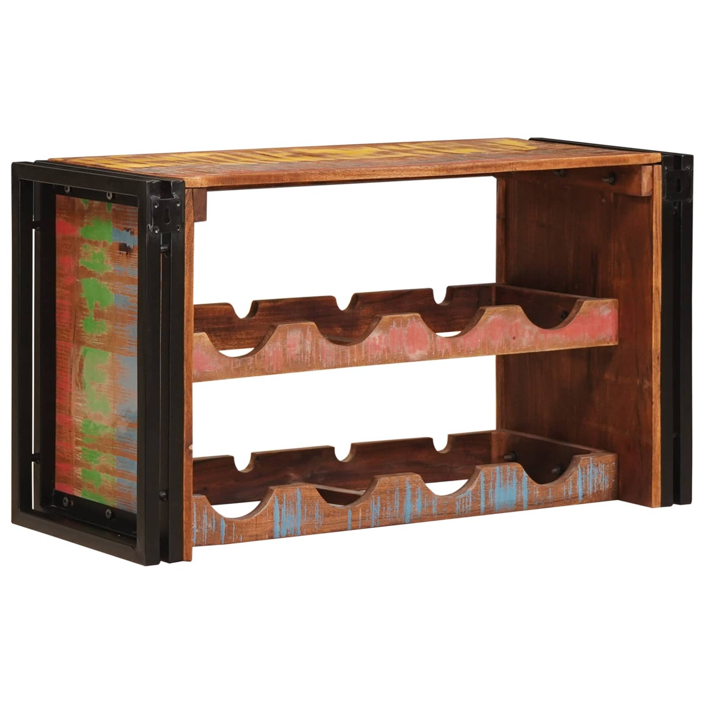 Wine Rack Brown 80 x 45 x 33 cm Solid Reclaimed Wood