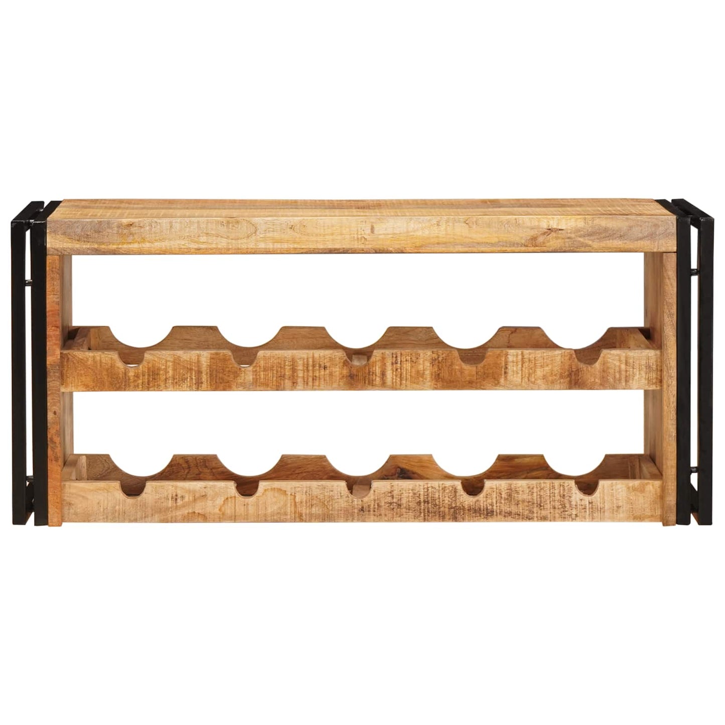Wine Rack Brown 100 x 45 x 33 cm Solid Rough Mango Wood