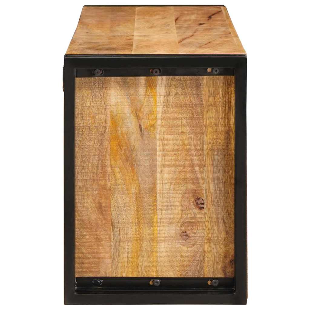 Wine Rack Brown 120 x 45 x 33 cm Solid Rough Mango Wood
