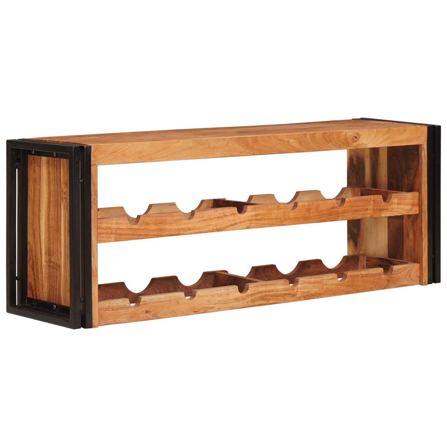 Wine Rack Brown 120 x 45 x 33 cm Solid Acacia Wood