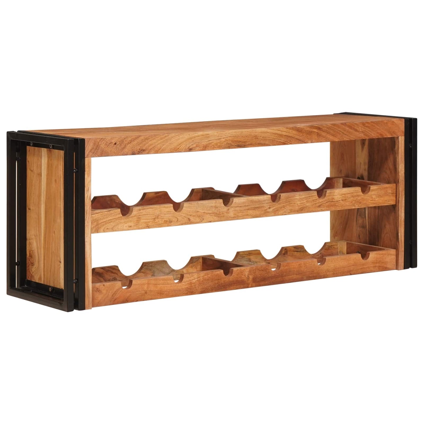Wine Rack Brown 120 x 45 x 33 cm Solid Acacia Wood