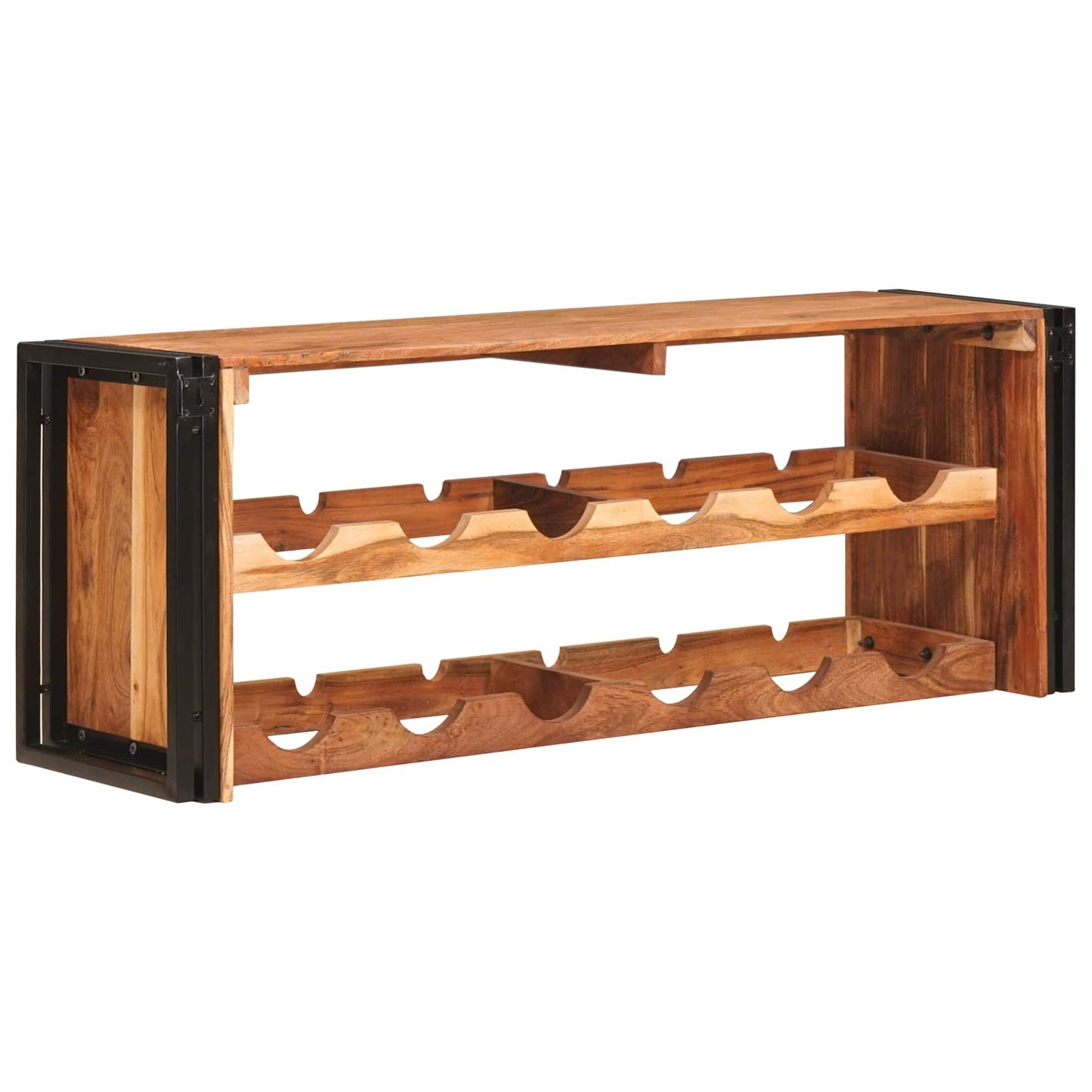 Wine Rack Brown 120 x 45 x 33 cm Solid Acacia Wood