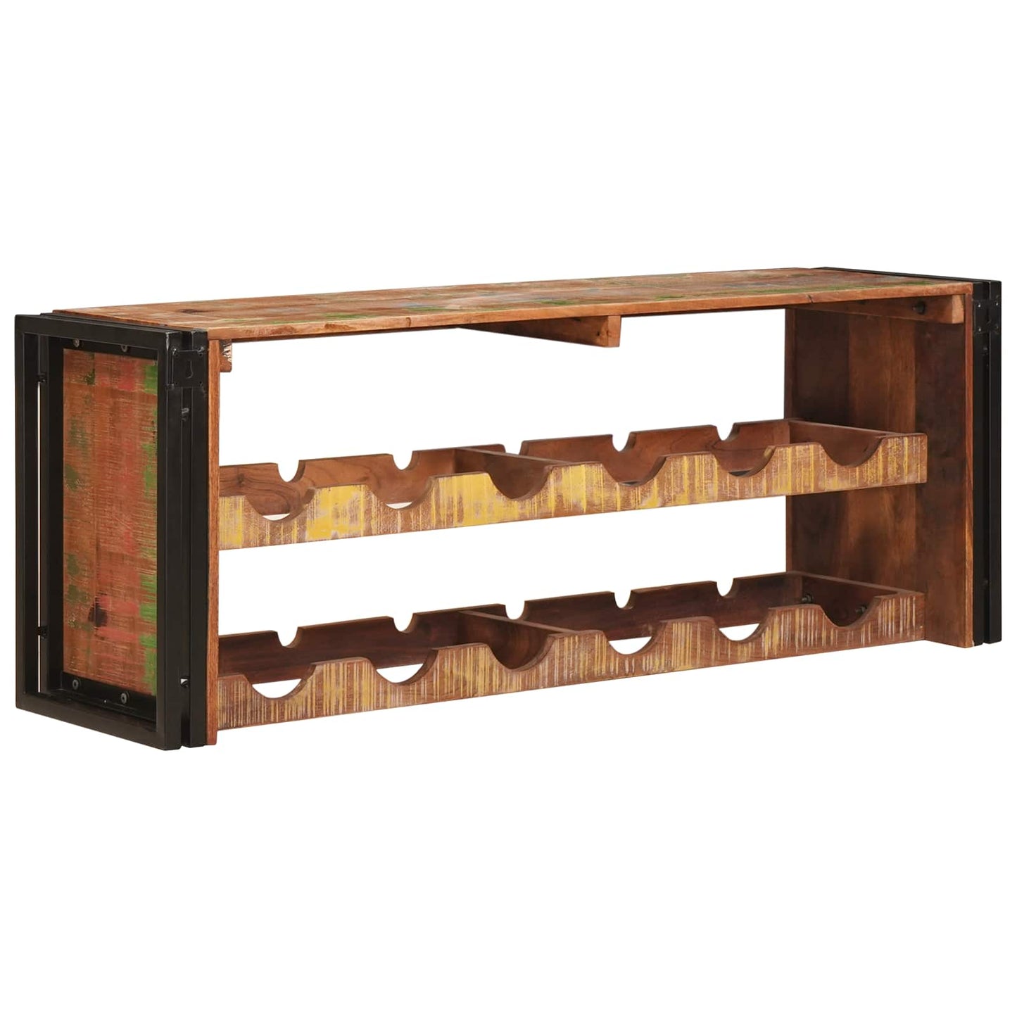 Wine Rack Brown 120 x 45 x 33 cm Solid Reclaimed Wood