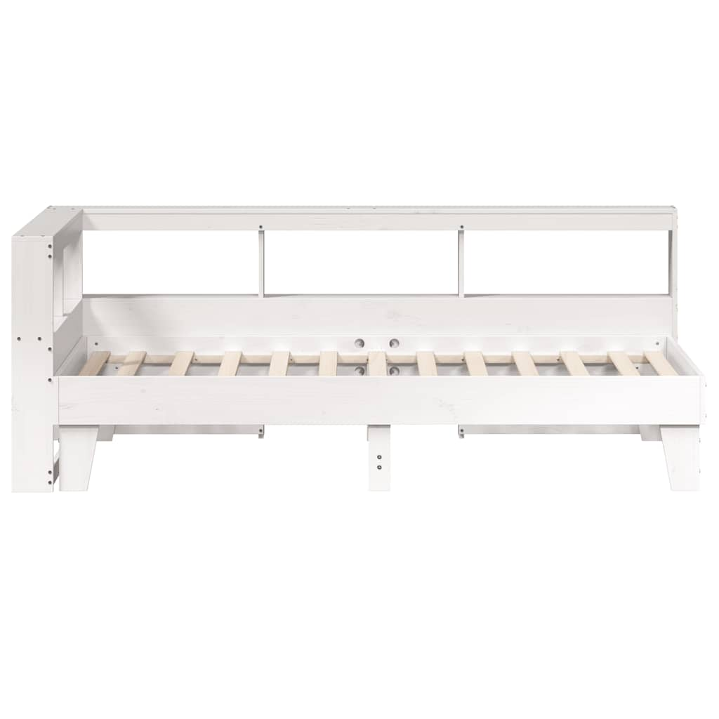 vidaXL Bookcase Bed without Mattress White 100x200cm Solid Wood Pine