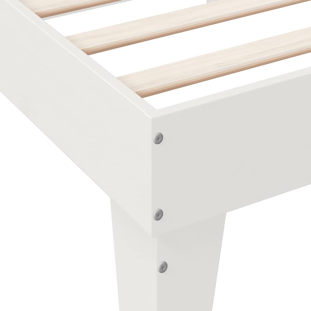 vidaXL Bookcase Bed without Mattress White 100x200cm Solid Wood Pine