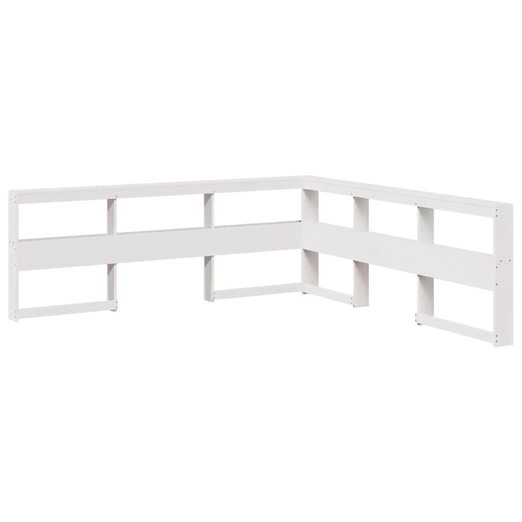 vidaXL Bookcase Bed without Mattress White 90x200cm Solid Wood Pine